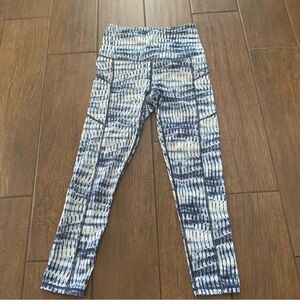 Gaiam Yoga Leggings Blue and White sz XS
